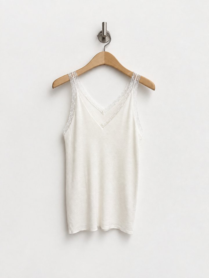 Lace Knit Wool Sleeveless Top by Yikho for Women - view 9