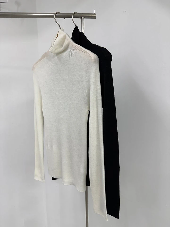 Simple Whole Garment Turtleneck Tee by Yikho for Women - view 2