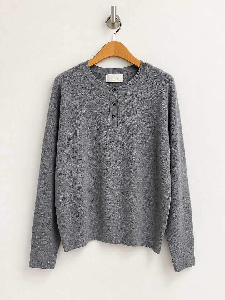 Henley Long Sleeve Knit by Yikho for Women - view 8