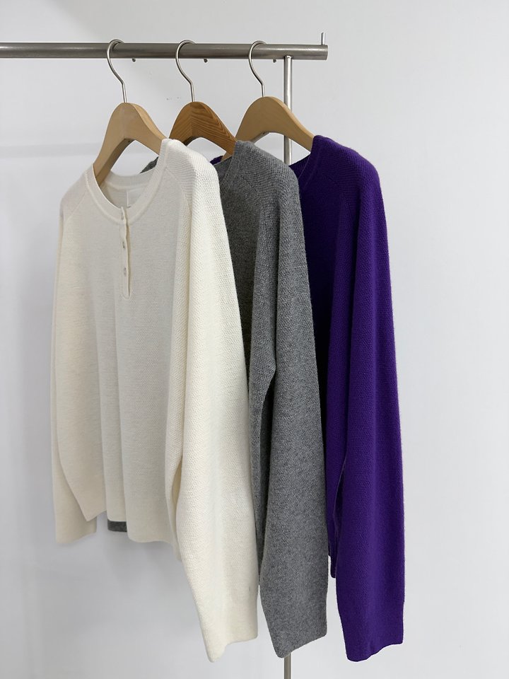 Henley Long Sleeve Knit by Yikho for Women - view 4