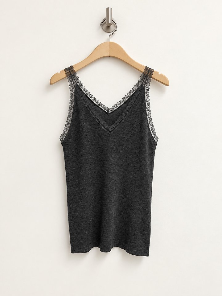 Lace Knit Wool Sleeveless Top by Yikho for Women - view 10