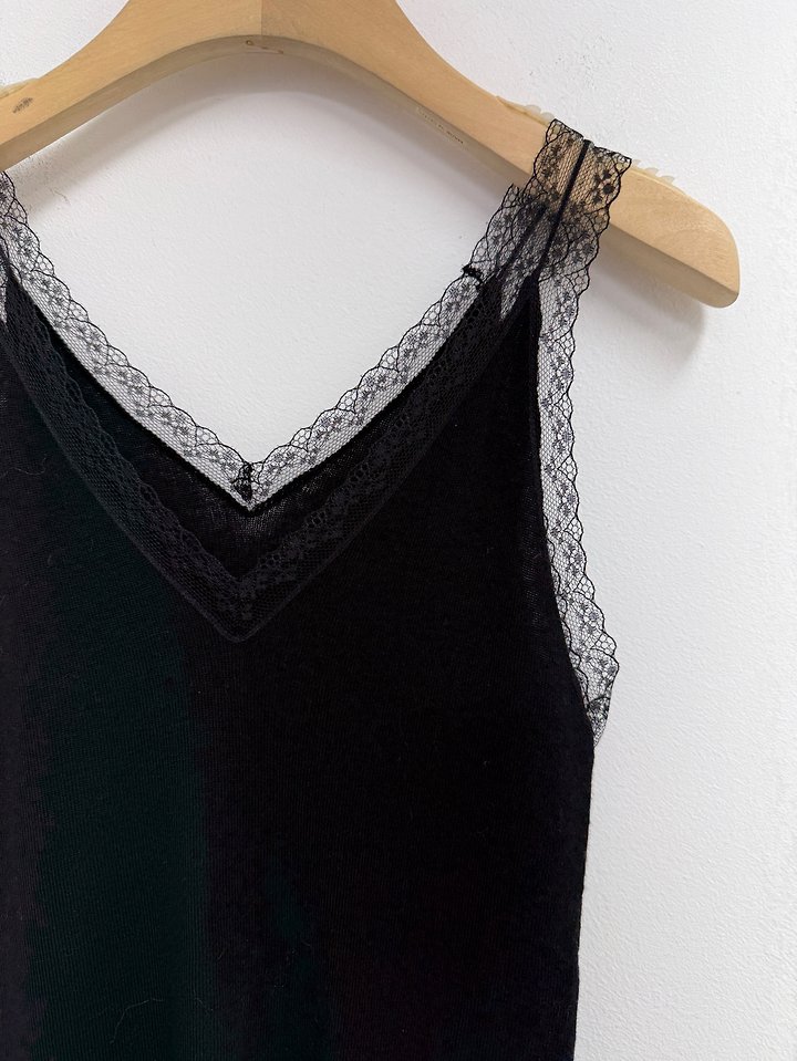 Lace Knit Wool Sleeveless Top by Yikho for Women - view 8