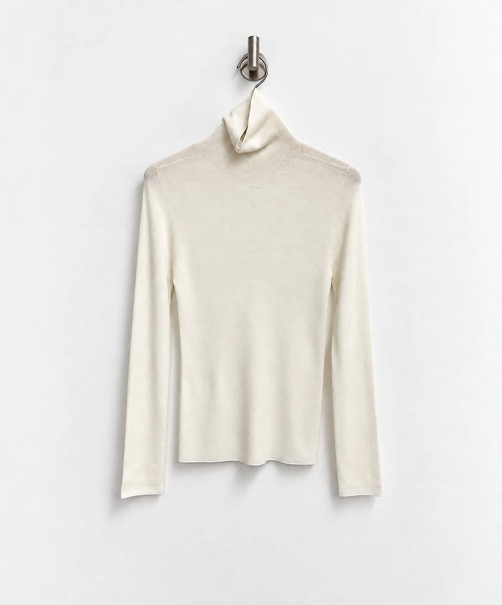 Simple Whole Garment Turtleneck Tee by Yikho for Women - view 5