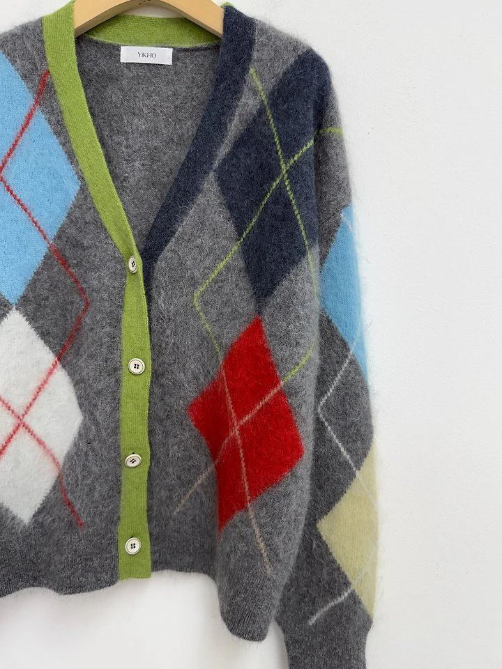 Cashmere Diamond Cardigan by Yikho for Women - view 4