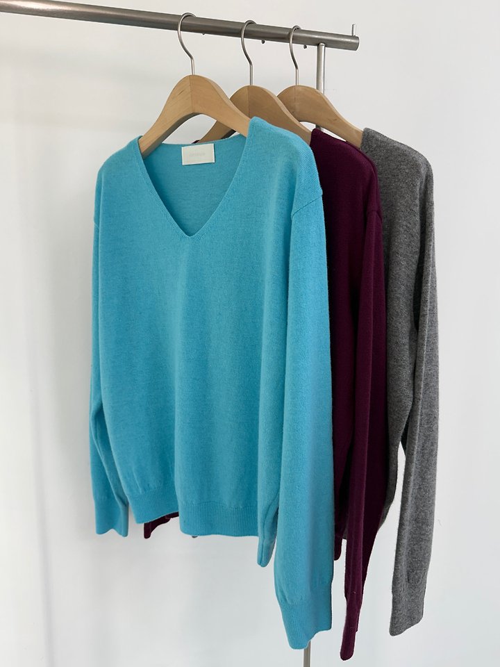 Cashmere V-Neck Knit by Yikho for Women - view 2