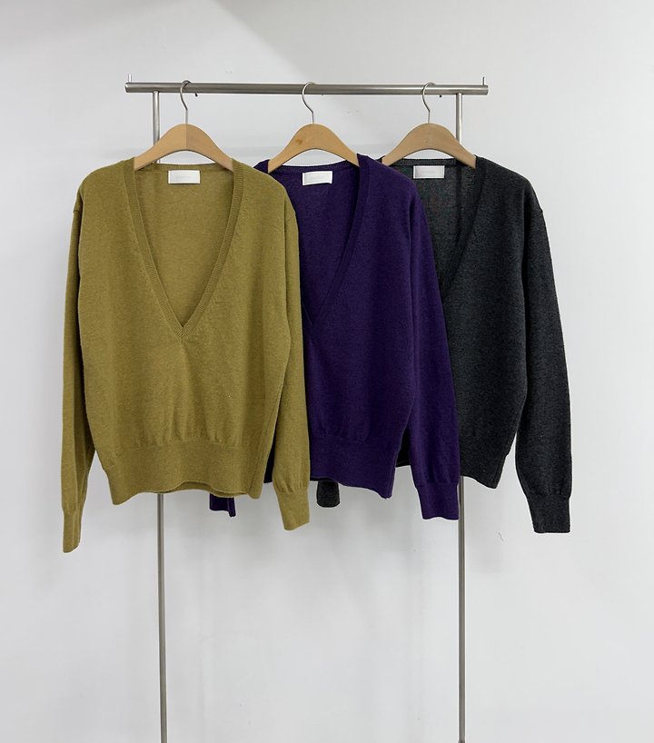 Deep V-Neck Knit by Yikho for Women - view 1