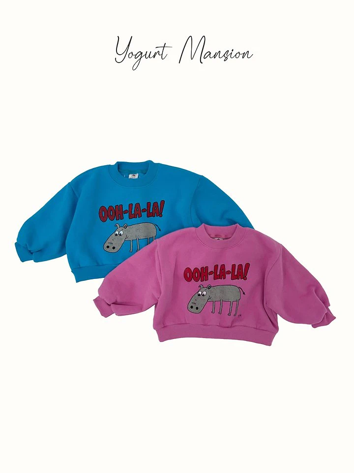 Hippo Sweatshirt by Yogurt Mansion for Child - view 1