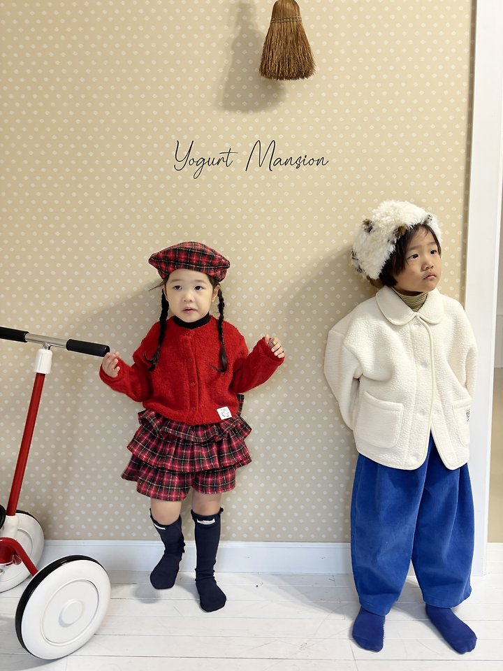 Check Pompom Hat by Yogurt Mansion for Child - view 3
