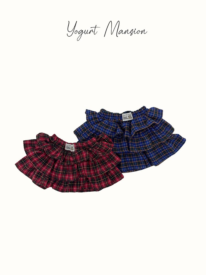Check Pompom Skirt Pants by Yogurt Mansion for Child - view 1