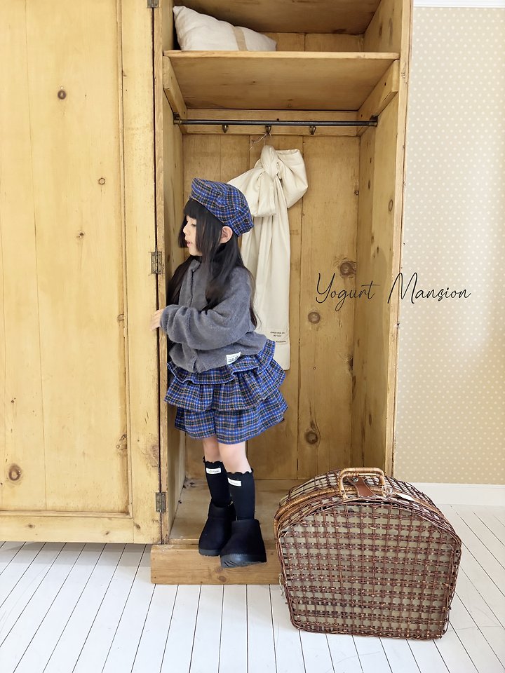Check Pompom Hat by Yogurt Mansion for Child - view 6