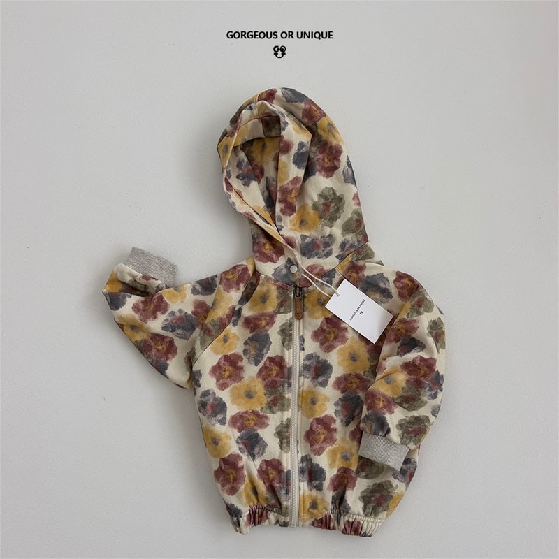 Flower Hooded Zip-up by Go;u for Child - view 1
