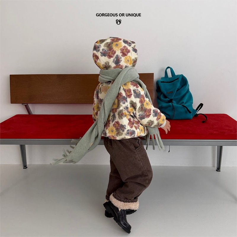Flower Hooded Zip-up by Go;u for Child - view 3